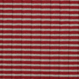 Red Horizontal-Stripe Rib Knit, Poly-Viscose