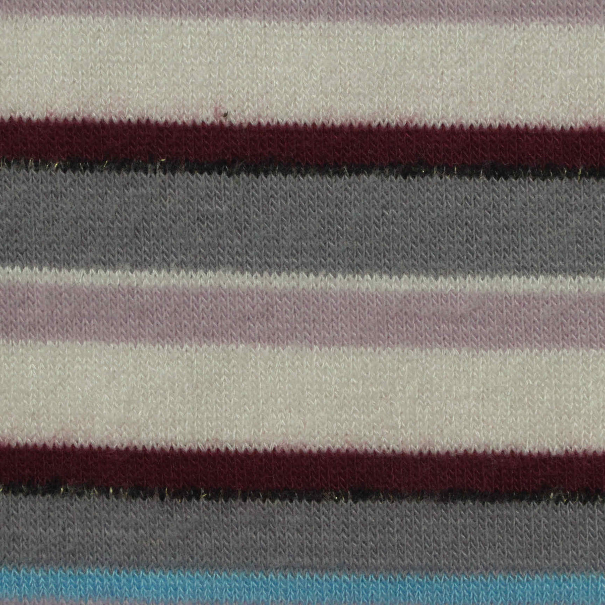 Striped Brushed Viscose Polyester Stretch Jersey Knit Fabric, 205 gsm, 154 cm — Multi
