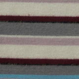 Striped Brushed Viscose Polyester Stretch Jersey Knit Fabric, 205 gsm, 154 cm — Multi