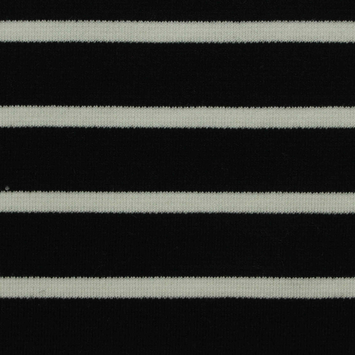 Black Horizontal-Stripe Ponte Knit, Viscose-Poly, 320 gsm