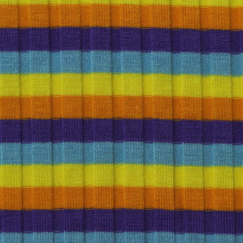 Purple Horizontal-Stripe Jersey Knit, Viscose, 205 gsm
