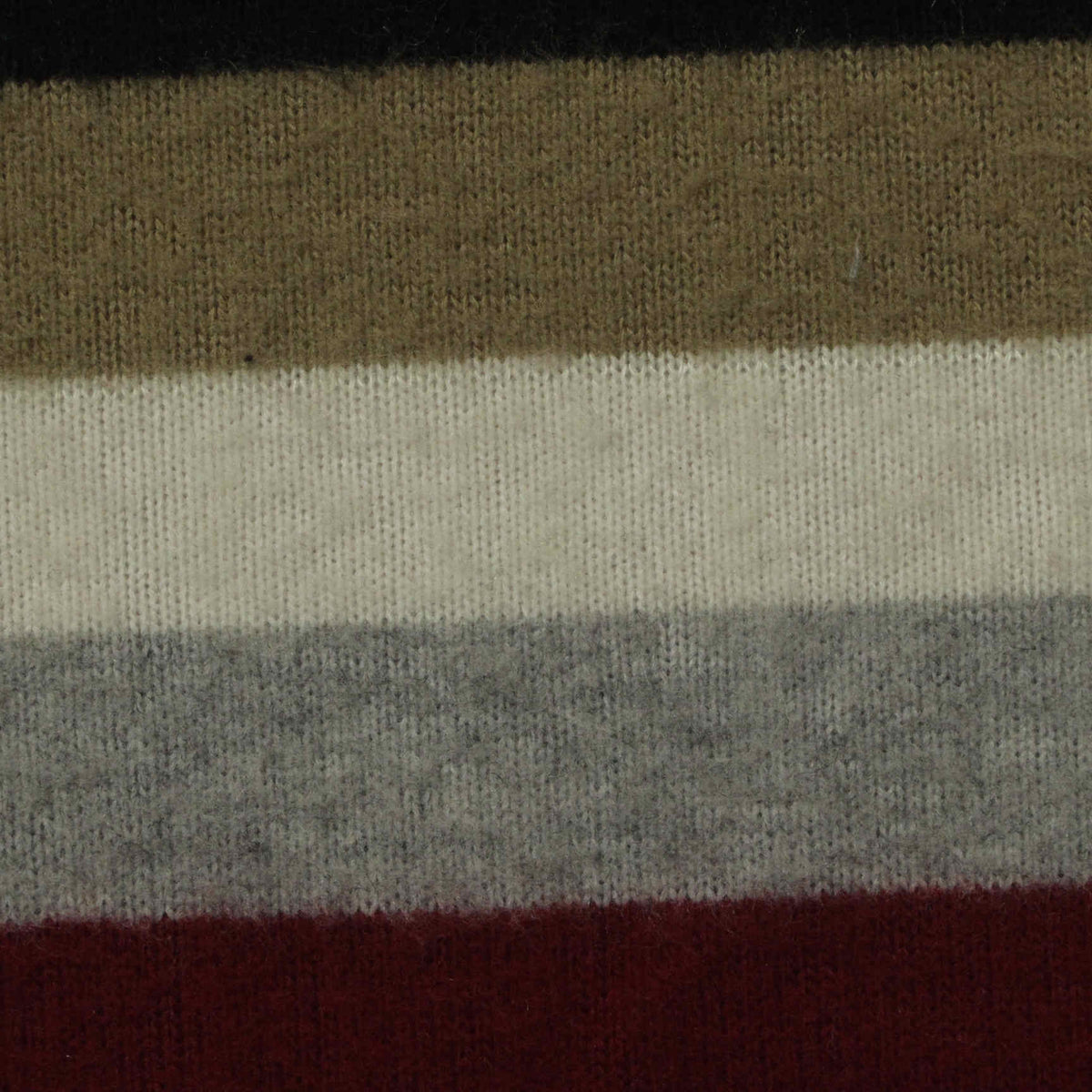 Black Horizontal-Stripe Jersey Knit, Poly-Viscose, 230 gsm