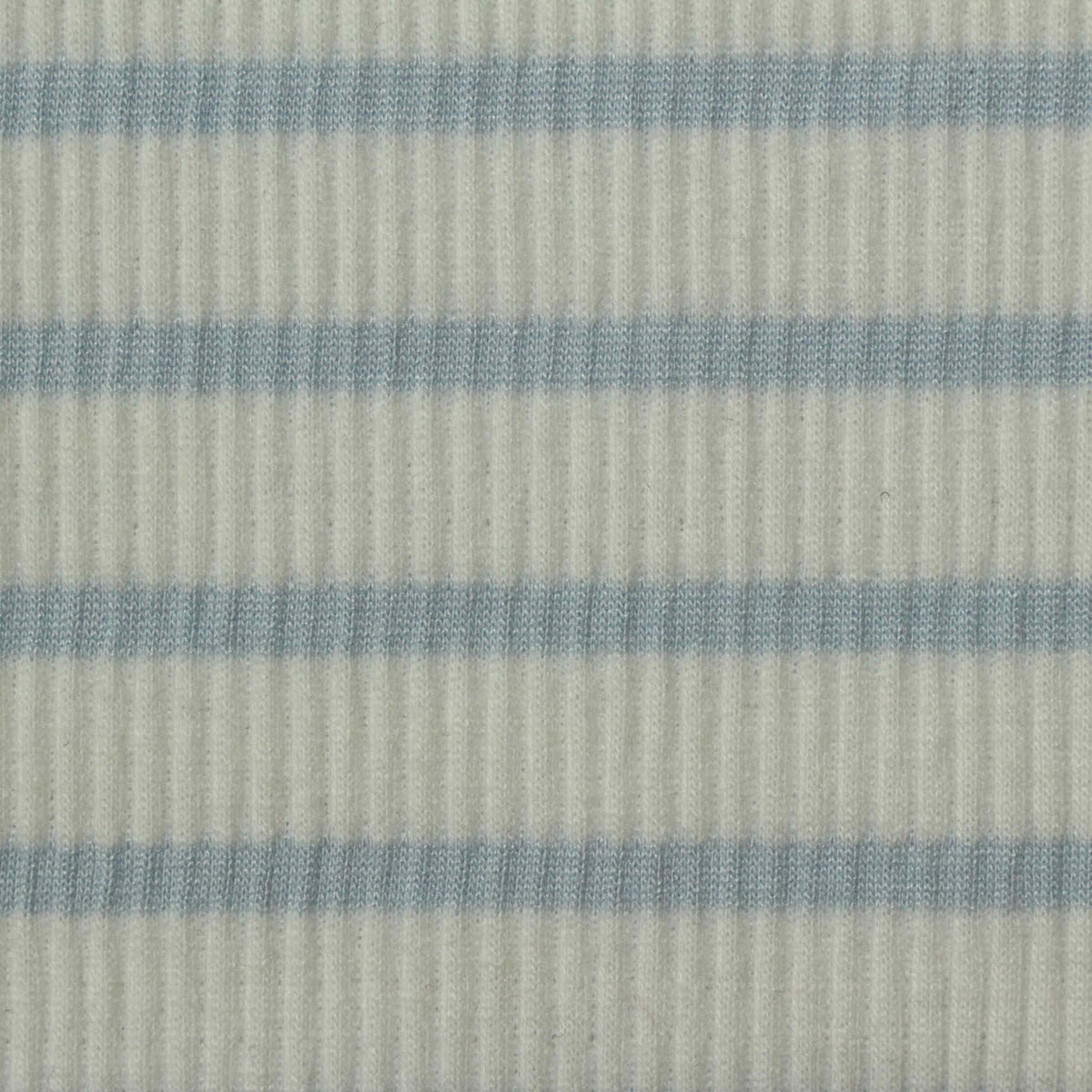 Light Blue Horizontal-Stripe Knit, Poly-Viscose