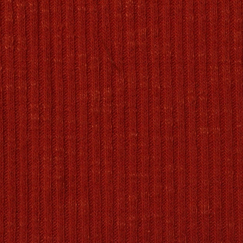 Viscose Polyester Stretch Rib Knit Fabric, 275 gsm — Red