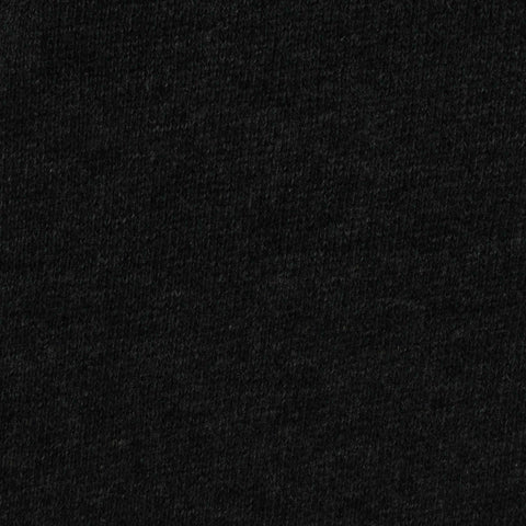 Brushed Cotton Polyester French Terry Fabric, 278 gsm — Black