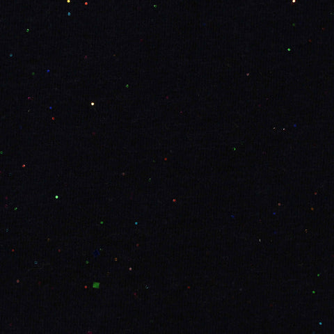 Black Glitter-Fleck Knit, Cotton