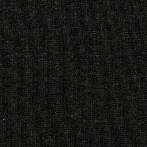 Dark Grey Marl Rib Knit, Poly-Cotton, 367 gsm