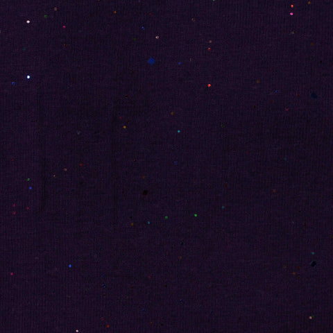 Purple Glitter-Dot Jersey Knit, Cotton