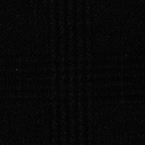 Plaid Viscose Nylon Blend Stretch Knit Fabric, 400 gsm — Black