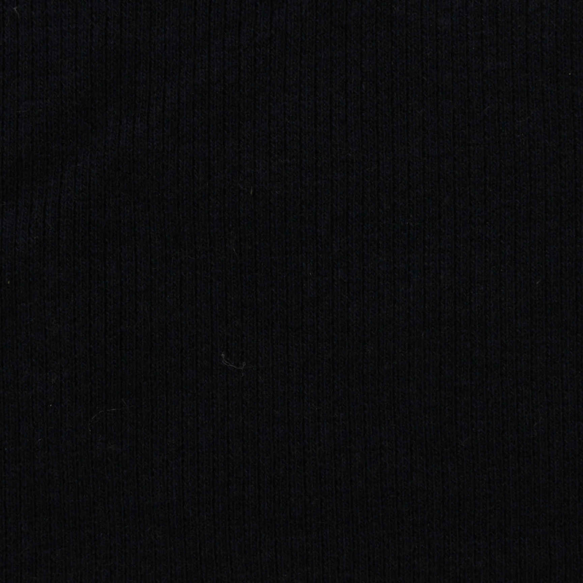 Cotton Polyester Stretch Rib Knit Fabric, 305 gsm — Black