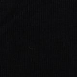 Cotton Polyester Stretch Rib Knit Fabric, 305 gsm — Black