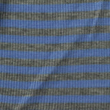 Blue Horizontal-Stripe Rib Knit, Viscose