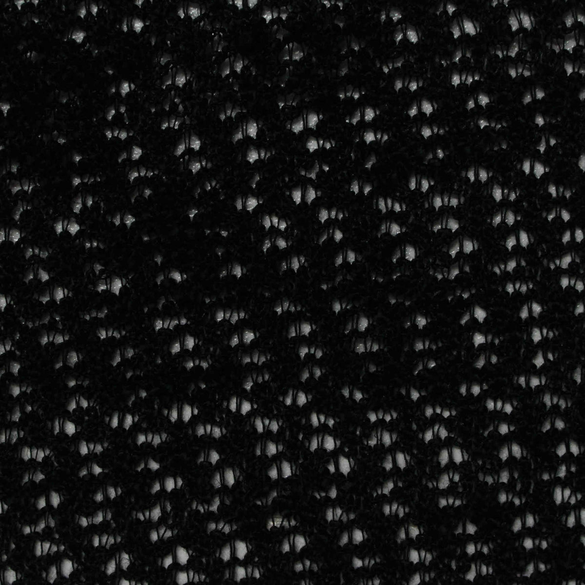 Black Openwork Chunky Knit, Viscose-Poly, 155 gsm