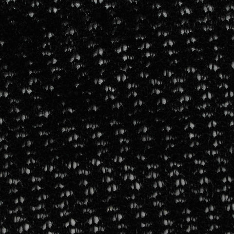 Black Openwork Chunky Knit, Viscose-Poly, 155 gsm