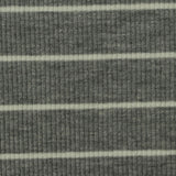 Grey Horizontal-Stripe Rib Knit