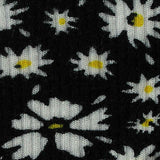 White Daisies Rib Knit — texture