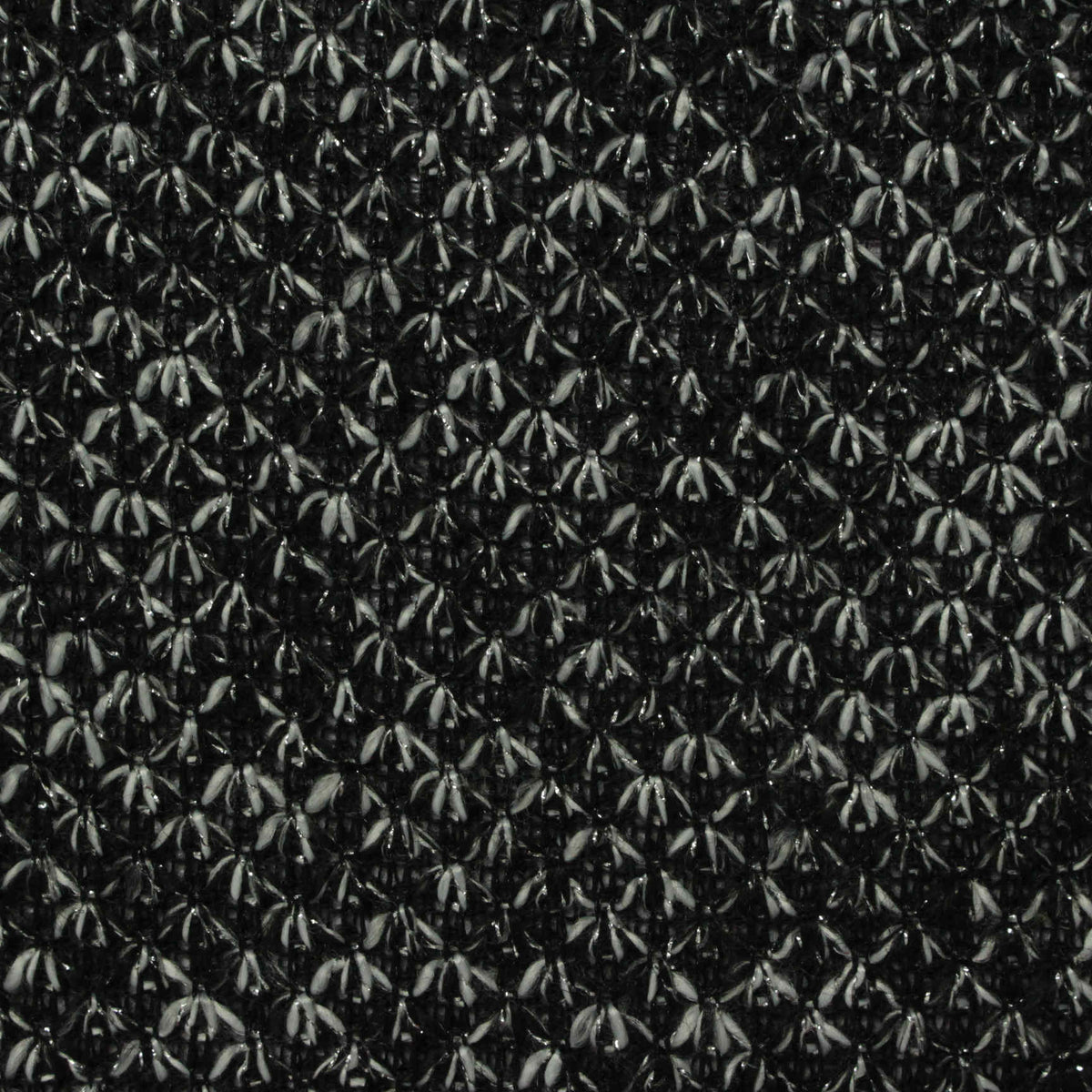 Jacquard Polyester Metallic Interlock Knit Fabric, 250 gsm, 160 cm — Black