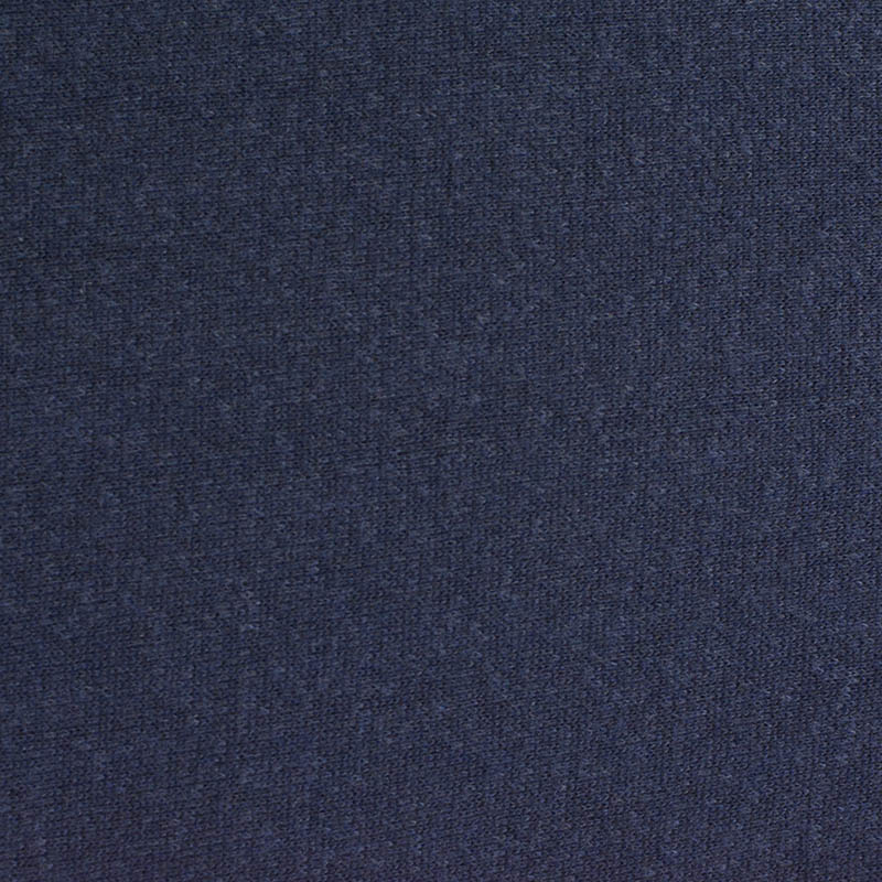 Dark Blue Marl French Terry, Cotton-Poly, 253 gsm