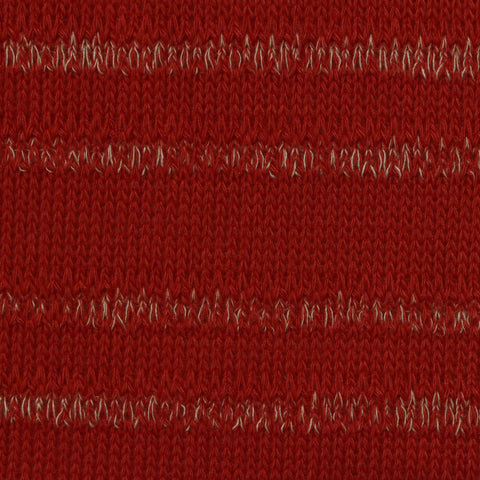 Red Horizontal-Stripe Knit, Poly-Viscose, 265 gsm