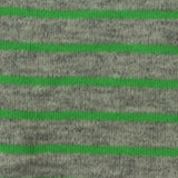Green Horizontal-Stripe Interlock Knit, Cotton