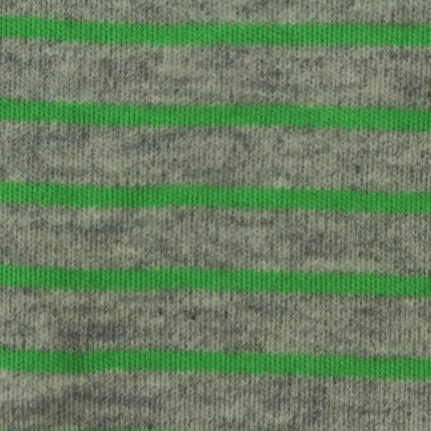 Green Horizontal-Stripe Interlock Knit, Cotton