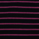 Magenta Horizontal-Stripe Interlock Knit, Cotton