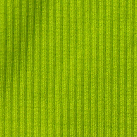 Cotton Stretch Rib Knit Fabric, 340 gsm, 120 cm — Green