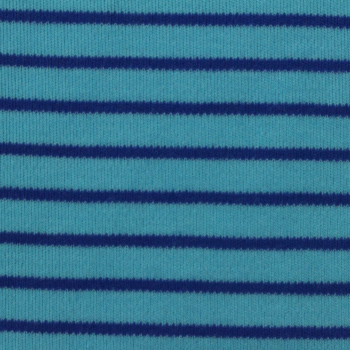 Light Blue Horizontal-Stripe Interlock Knit, Cotton