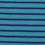 Light Blue Horizontal-Stripe Interlock Knit, Cotton