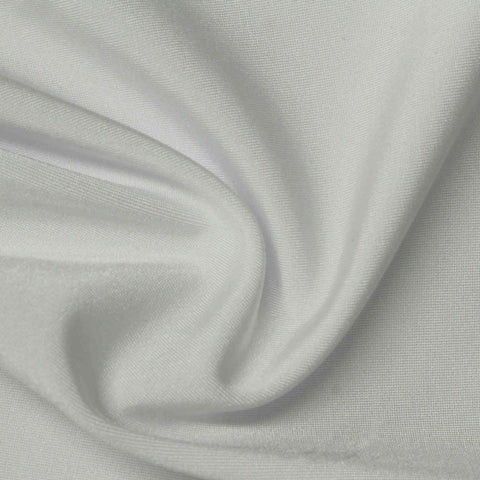 Polyester Stretch Warp Knit Fabric, 230 gsm, 150 cm — White