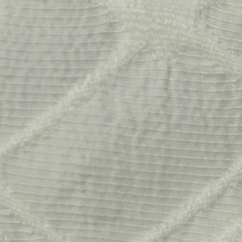 White Geometric-Diamond Jacquard, Polyester, 244 gsm