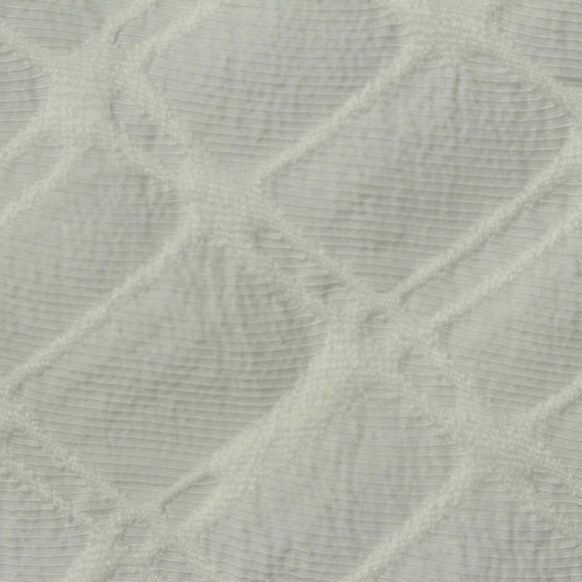 White Geometric-Diamond Jacquard, Polyester, 244 gsm