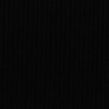 Brushed Polyester Stretch Rib Knit Fabric, 180 gsm, 135 cm — Black