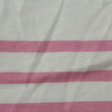 Pink Horizontal-Stripe Jersey Knit, Cotton