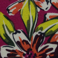 Yellow-Green Bold-Floral Jersey Knit, Viscose