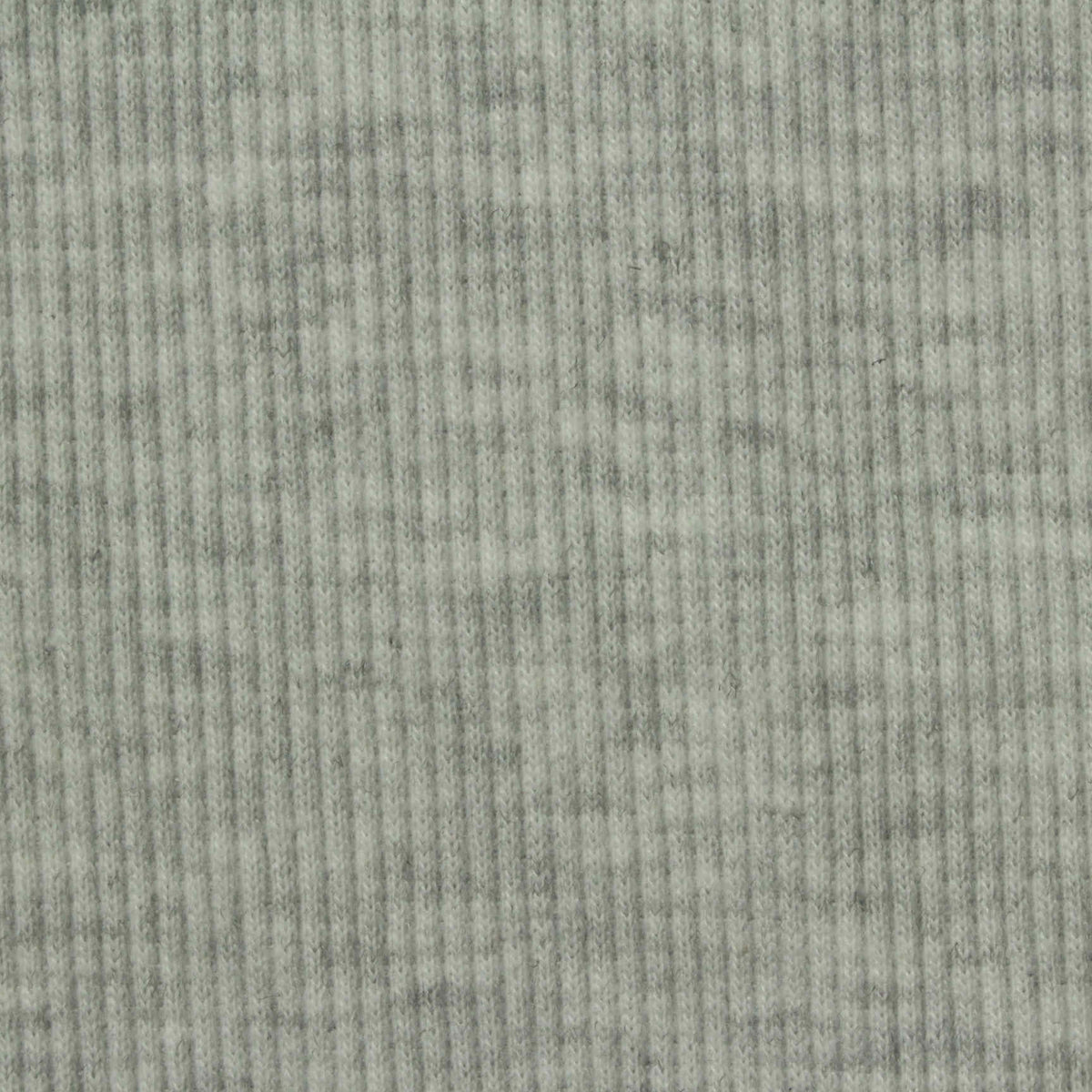 Light Grey Marl Rib Knit, Poly-Cotton, 360 gsm