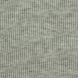 Light Grey Marl Rib Knit, Poly-Cotton