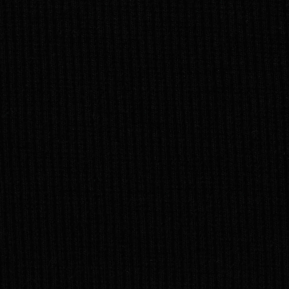 Rib Knit Fabric, 400 gsm, 115 cm — Black