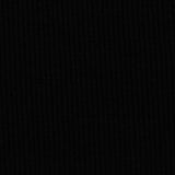 Rib Knit Fabric, 400 gsm, 115 cm — Black