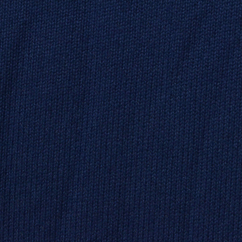 Brushed Polyester Stretch Chunky Knit Fabric, 205 gsm, 160 cm — Navy