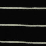 White Horizontal-Stripe Jersey Knit, Viscose