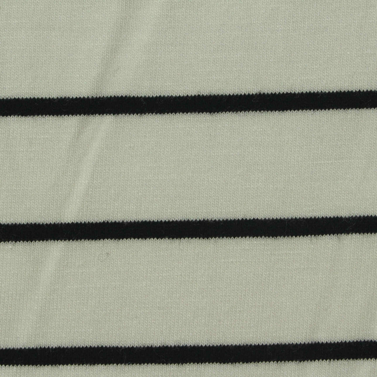 Black Horizontal-Stripe Jersey Knit, Viscose, 245 gsm