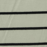 Black Horizontal-Stripe Jersey Knit, Viscose