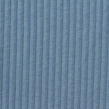Cotton Stretch Rib Knit Fabric, 260 gsm, 110 cm — Blue