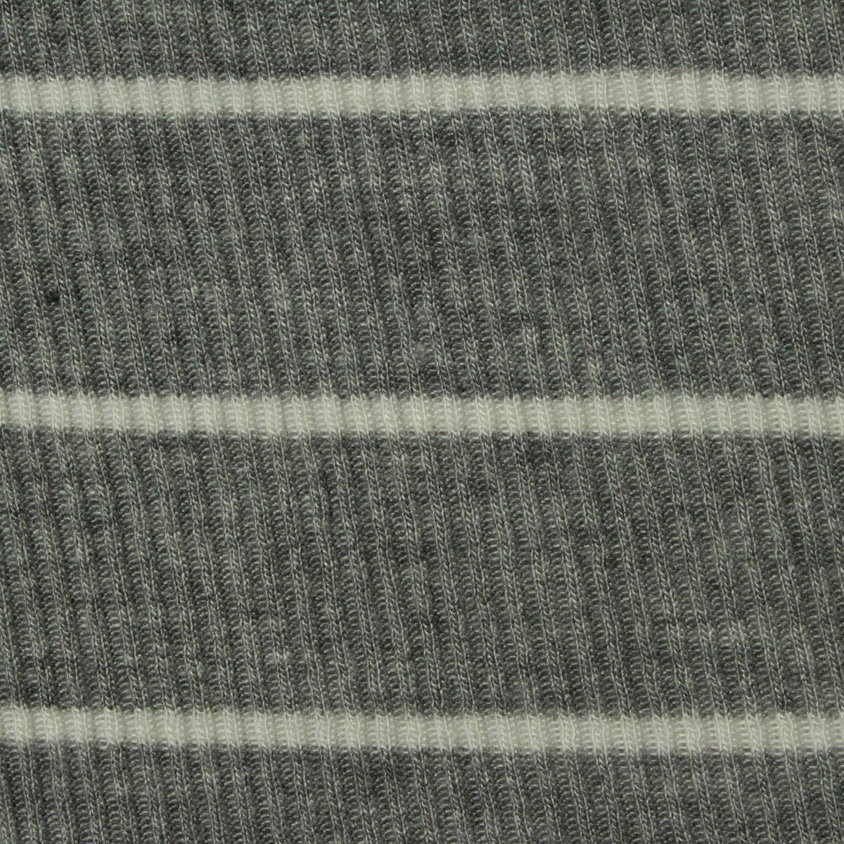 White Horizontal-Stripe Rib Knit, Viscose, 200 gsm