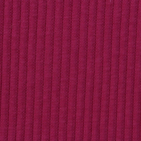 Cotton Stretch Rib Knit Fabric, 240 gsm, 110 cm — Pink