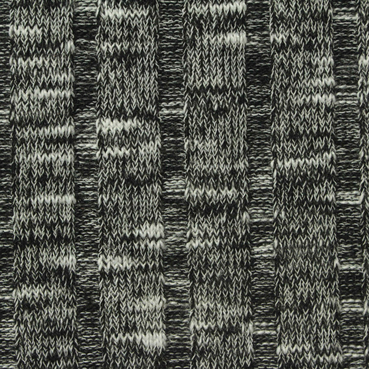 Black Marl Rib Knit, Polyester, 253 gsm