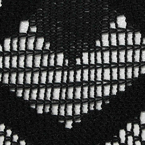 Black Geometric Lace, Polyester, 95 gsm