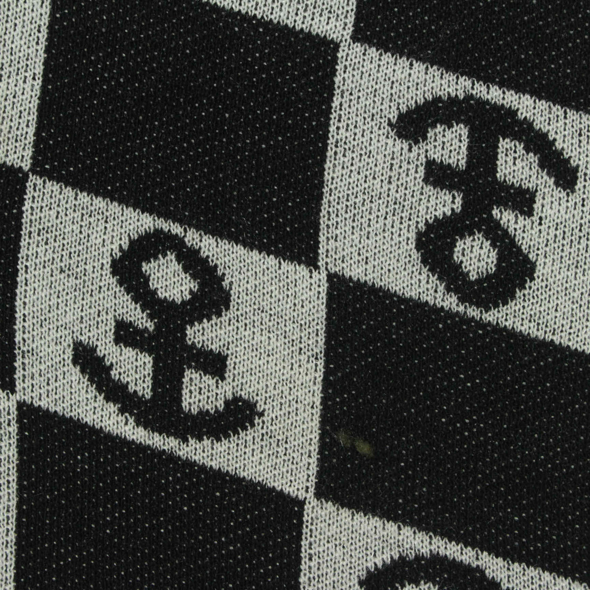 Black Anchor Jacquard, Poly-Viscose