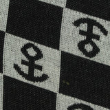 Black Anchor Jacquard, Poly-Viscose